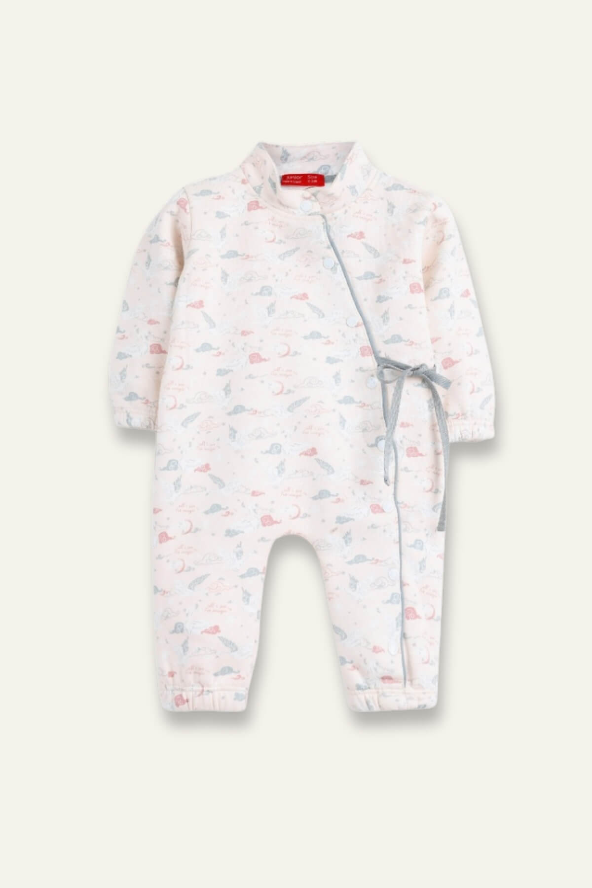 Kız Bebek Desenli Çıtçıtlı Tulum
