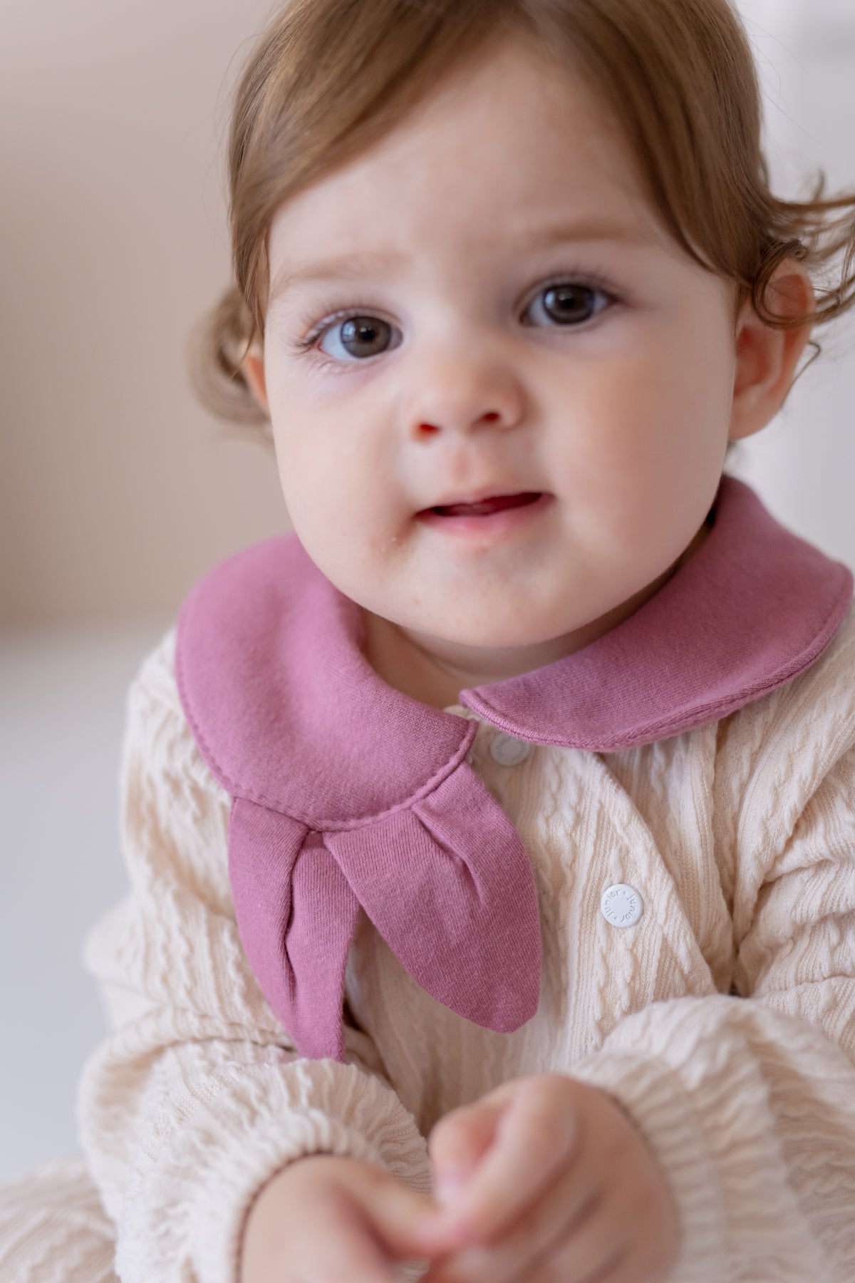 Kız Bebek Bebe Yaka Örme Tulum