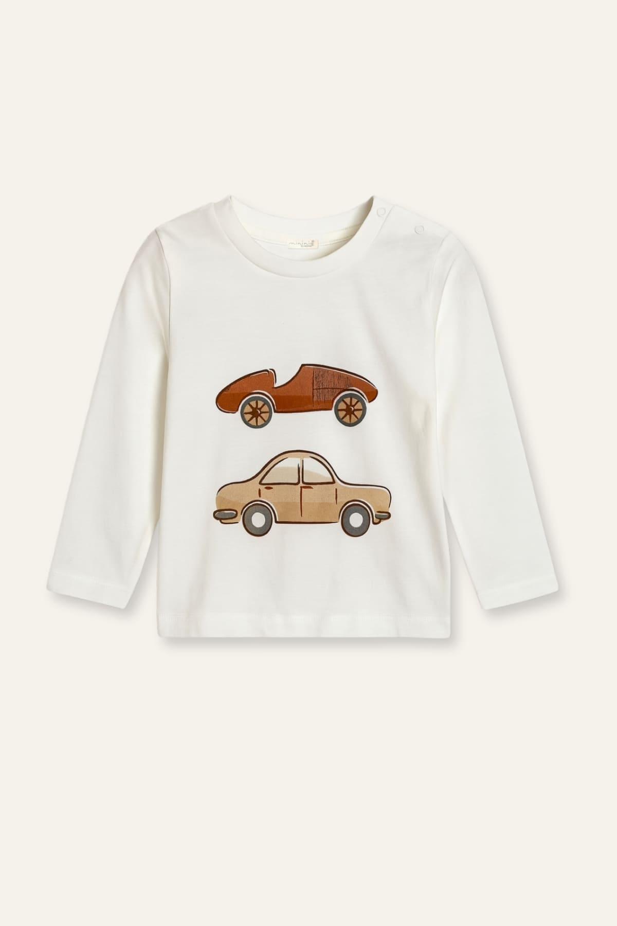 Erkek Bebek Baskılı T-shirt Ekose Pantolon Takım