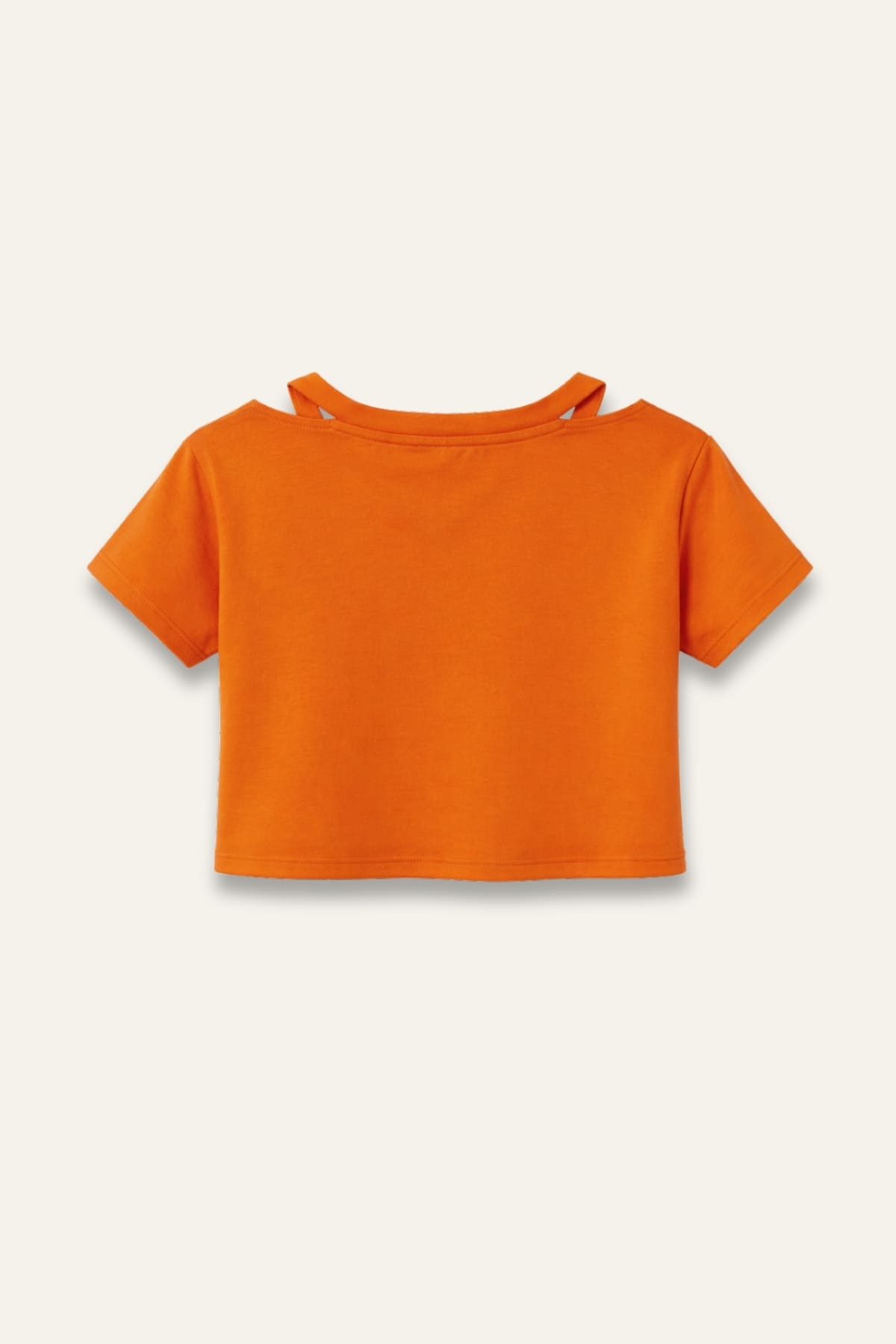 Kız Çocuk Yaka Detaylı T-shirt