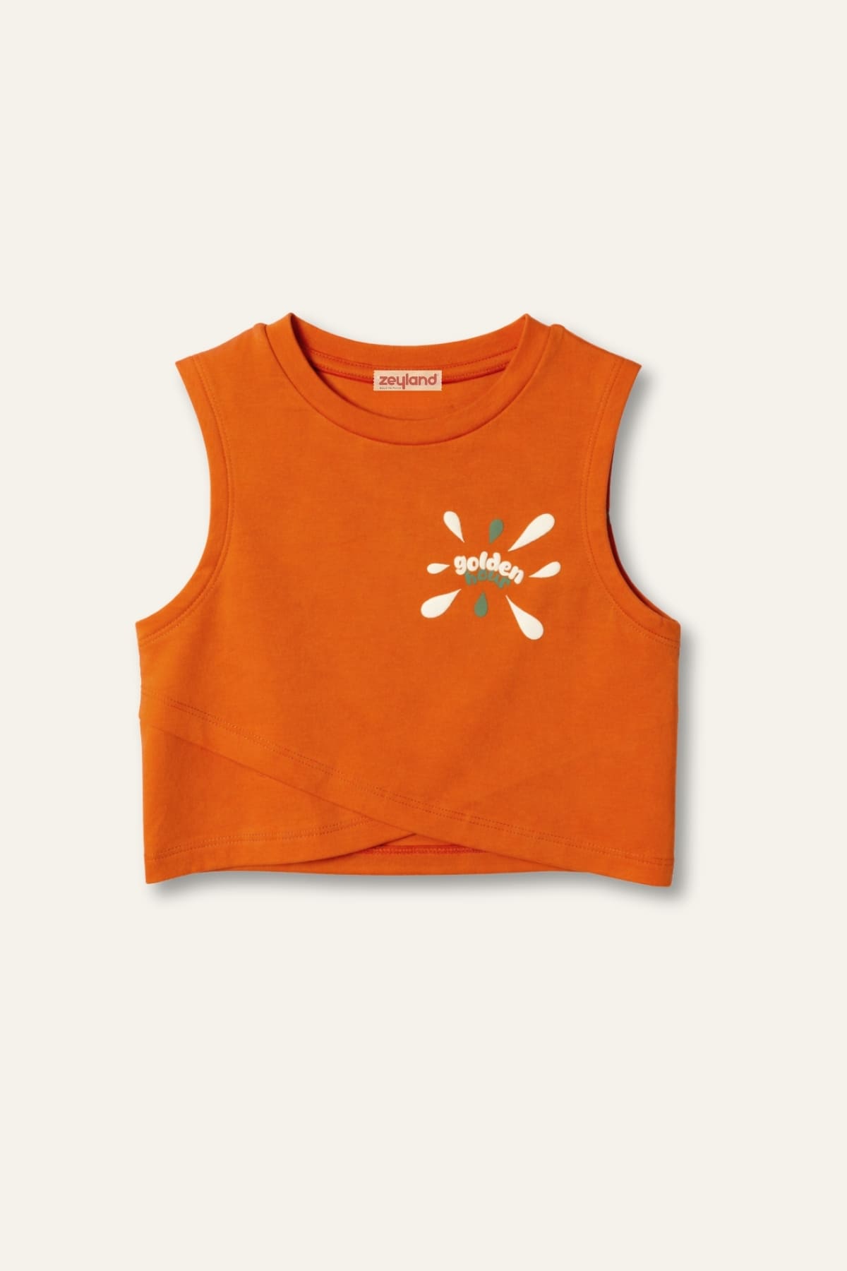 Kız Çocuk Baskılı Kolsuz T-shirt