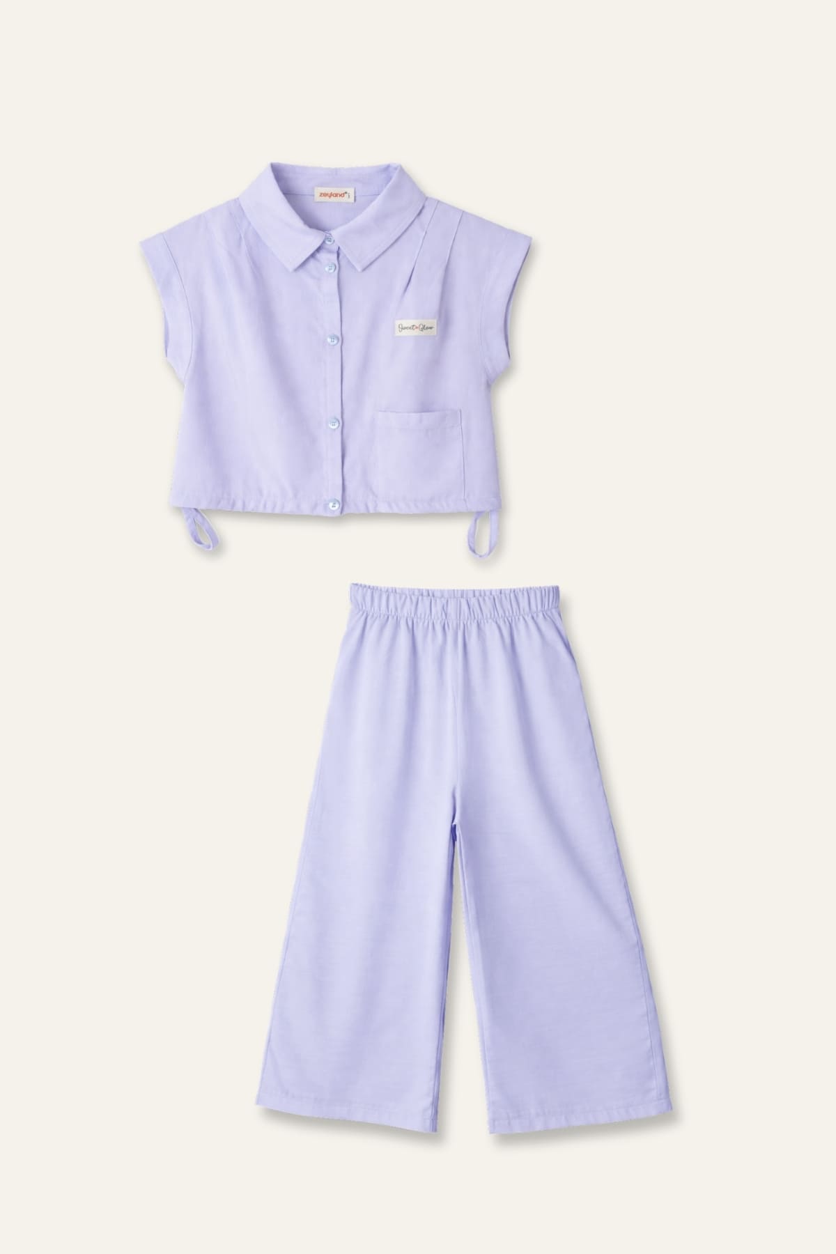 Kız Çocuk Gömlek ve Pantolon İkili Takım