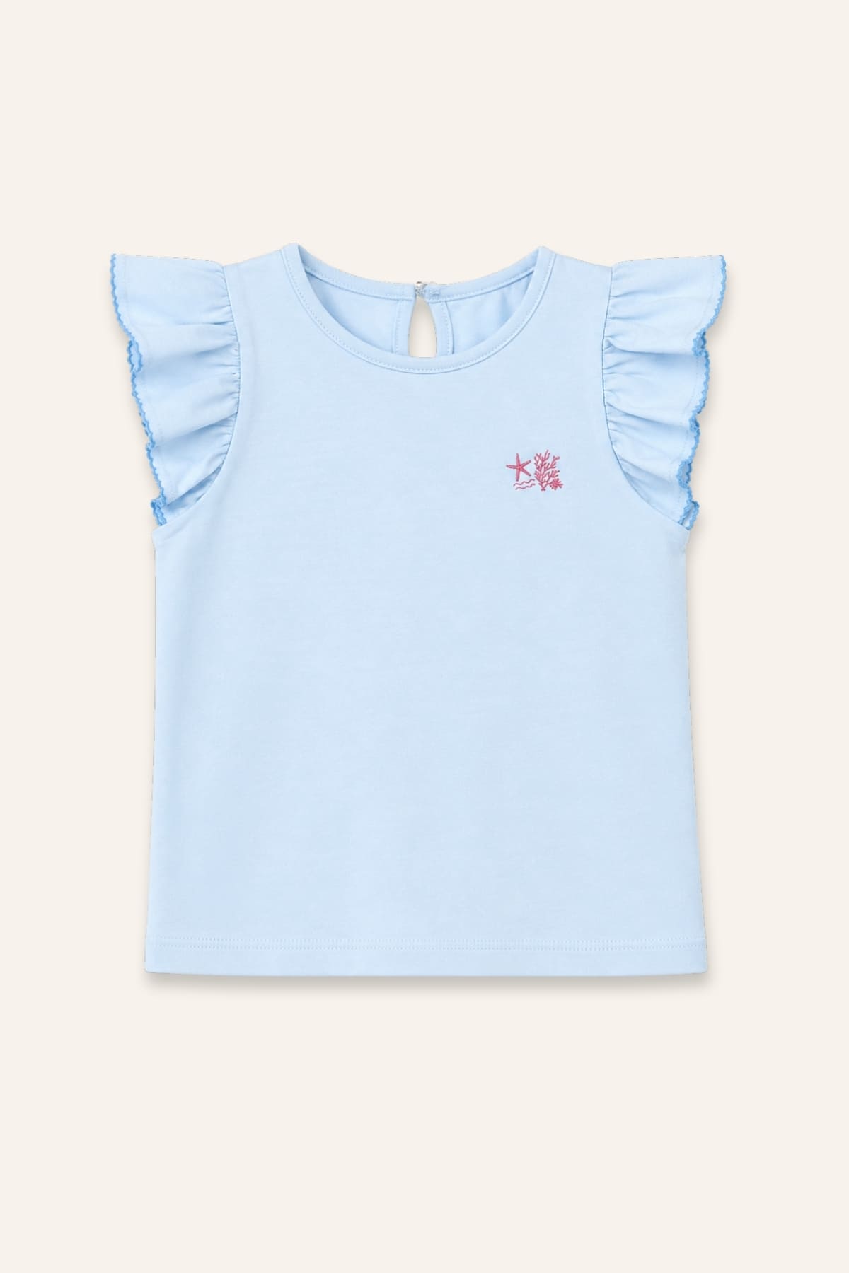 Kız Çocuk Kolu Fırfırlı T-shirt