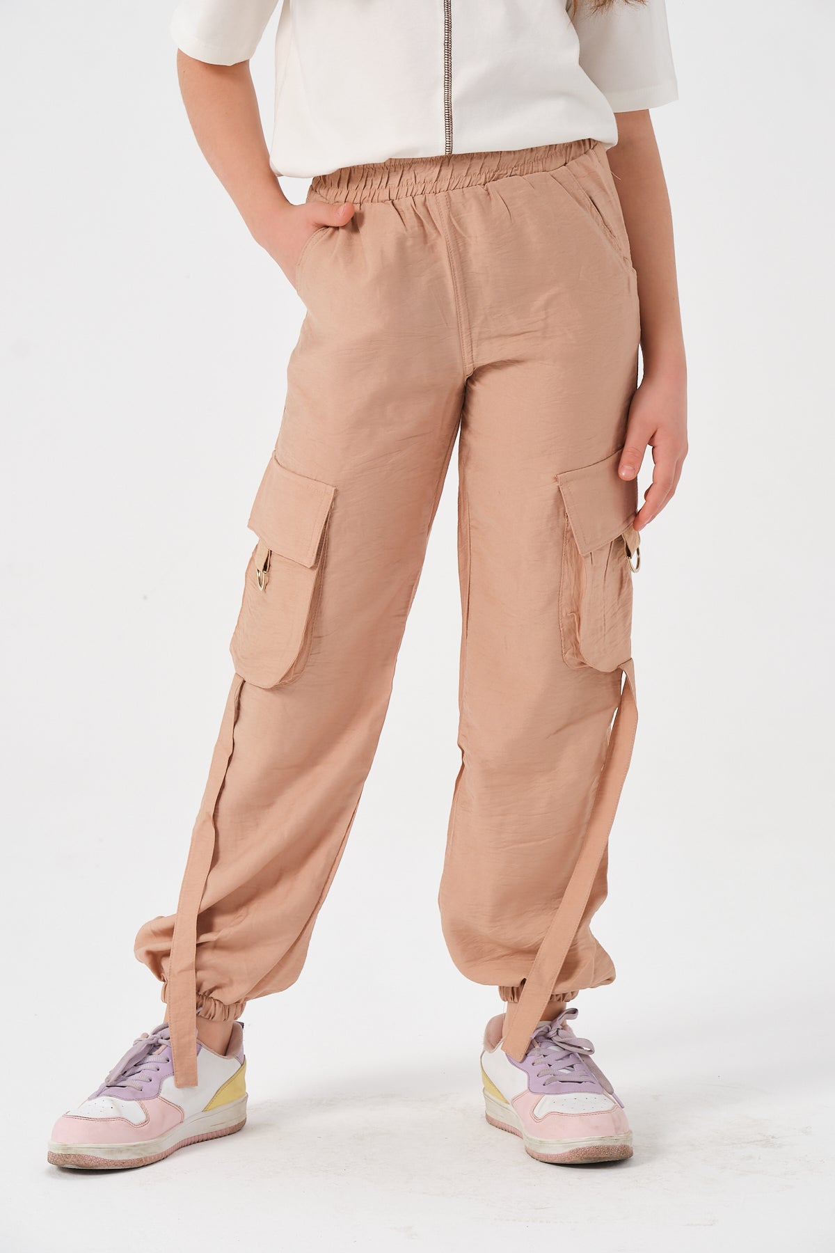 Genç Kız Çocuk Cepli Jogger Pantolon