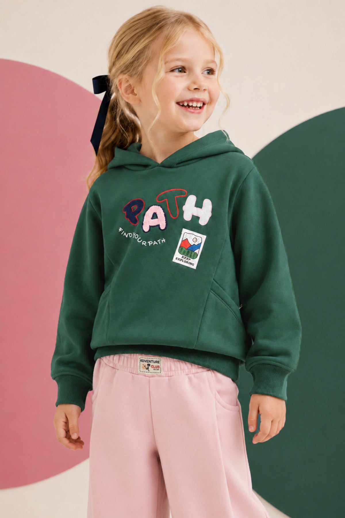 Kız Çocuk Kapşonlu Sweatshirt