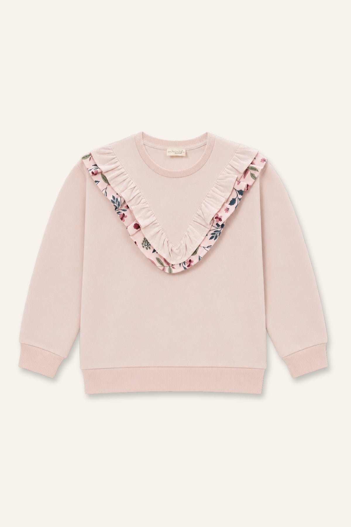 Kız Çocuk Fırfır Detaylı Sweatshirt