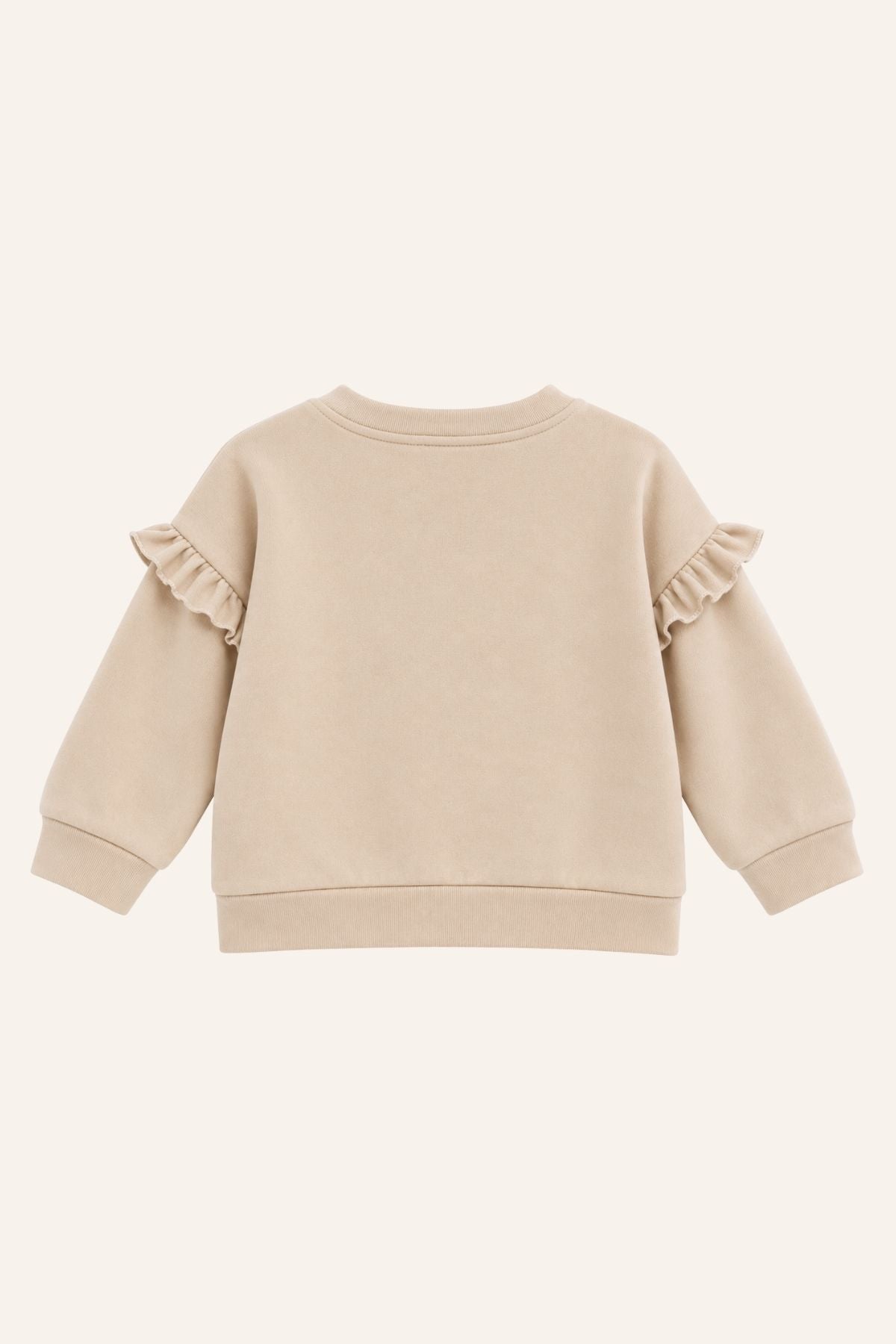 Kız Çocuk Omuzdan Fırfırlı Sweat Pantolon Takım
