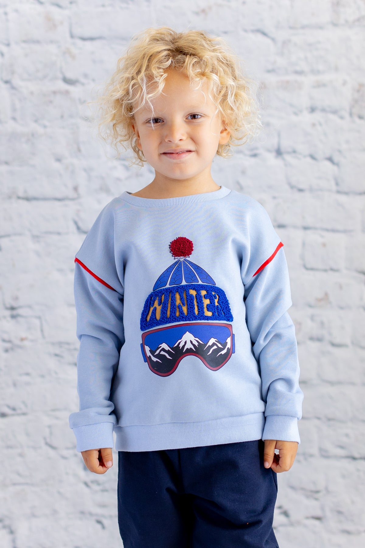 Erkek Çocuk Baskı Nakış Detaylı Sweatshirt