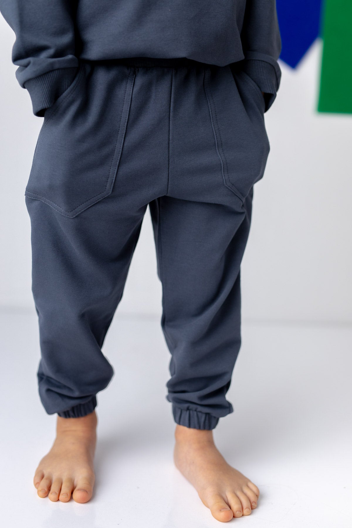 Kiz Erkek Çocuk Lastikli Düz Jogger Esofman Alti