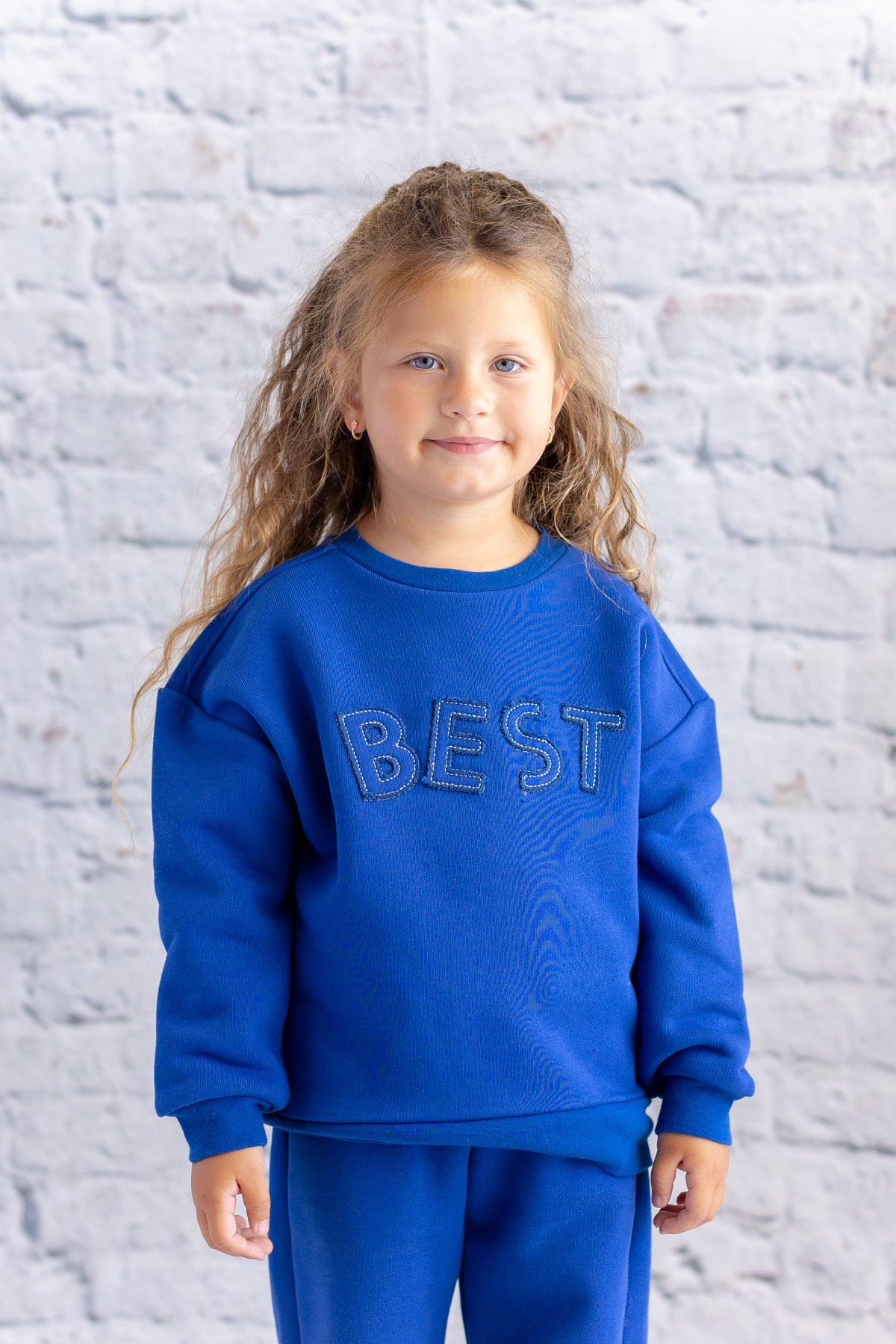Kız Çocuk Nakış Detaylı Sweatshirt