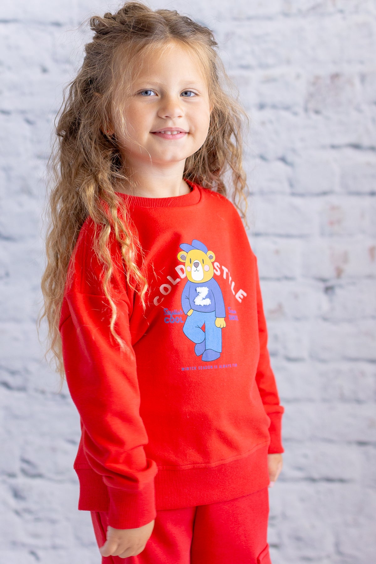 Kız Çocuk Baskı Ve Nakış Detaylı Sweatshirt