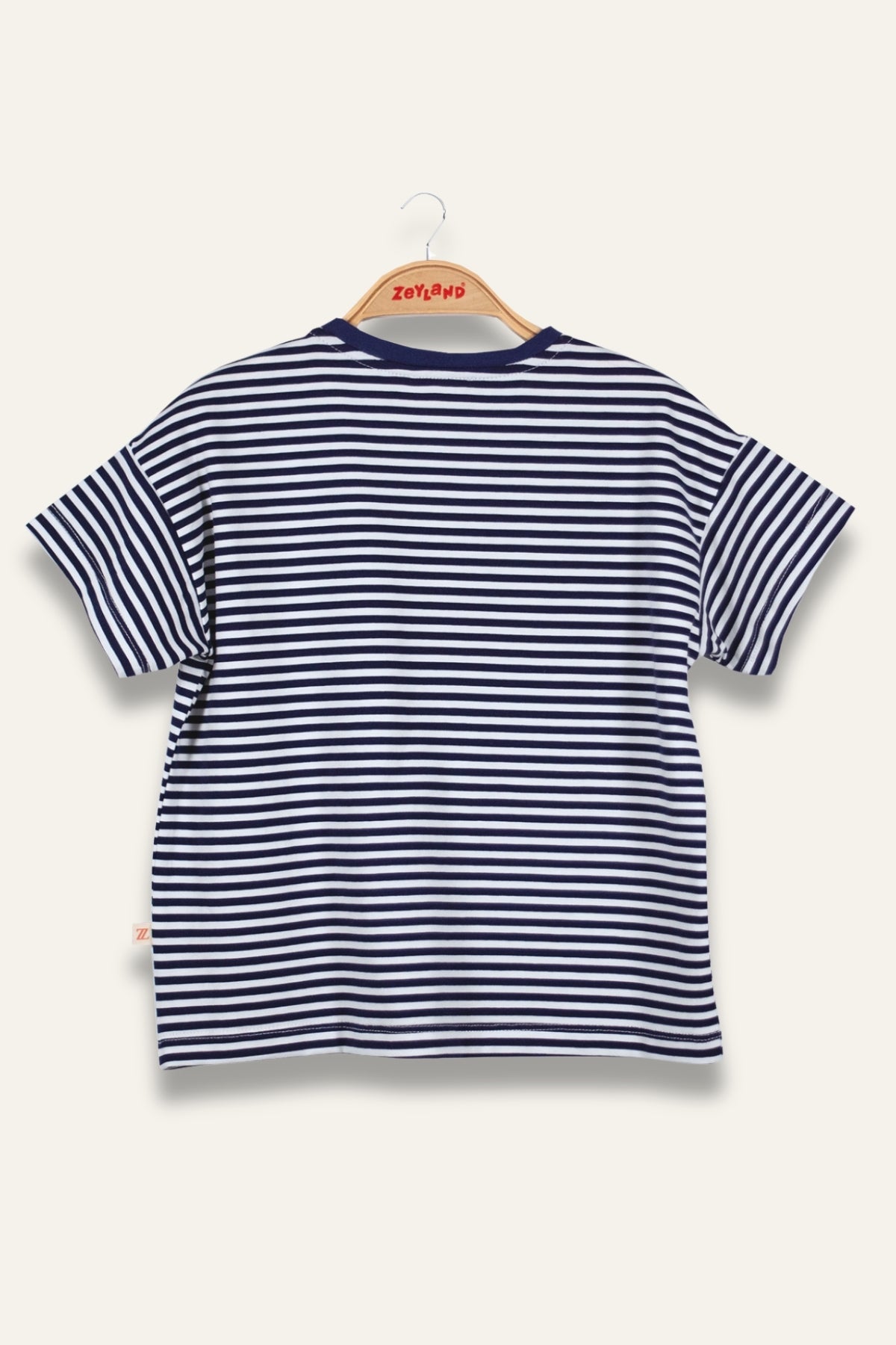 Erkek Çocuk Çizgili Çepli T-Shirt
