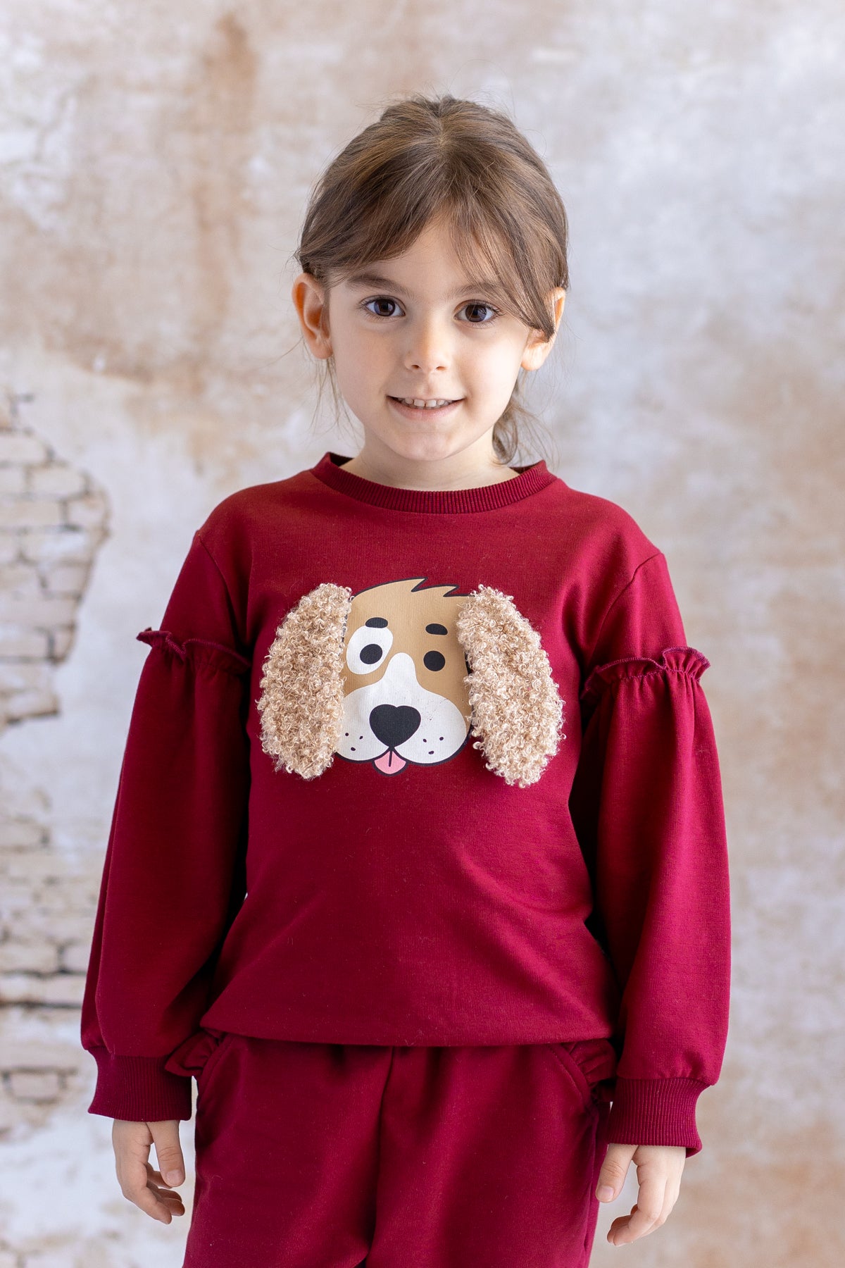 Kız Bebek Kulak Detaylı Sweatshirt