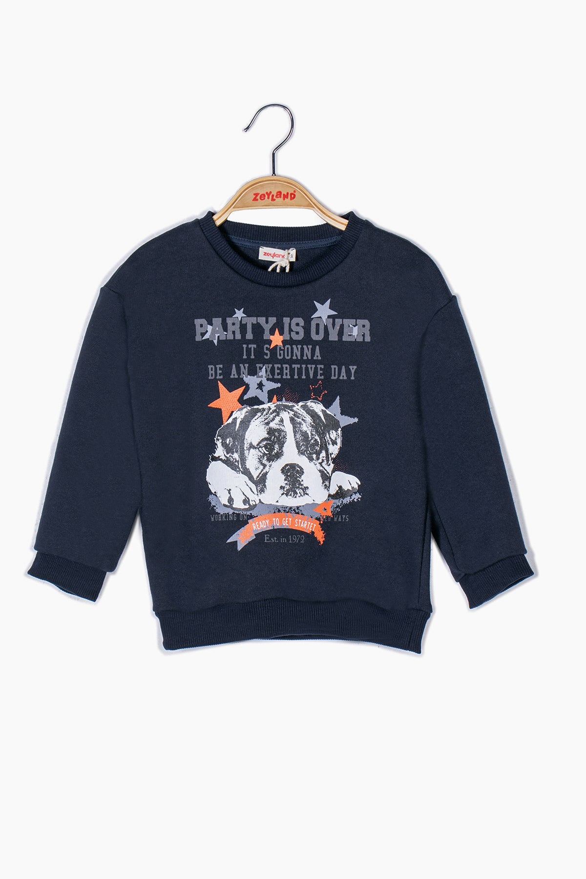 Kiz Erkek Çocuk Pembe Yazi Baskili Sweatshirt