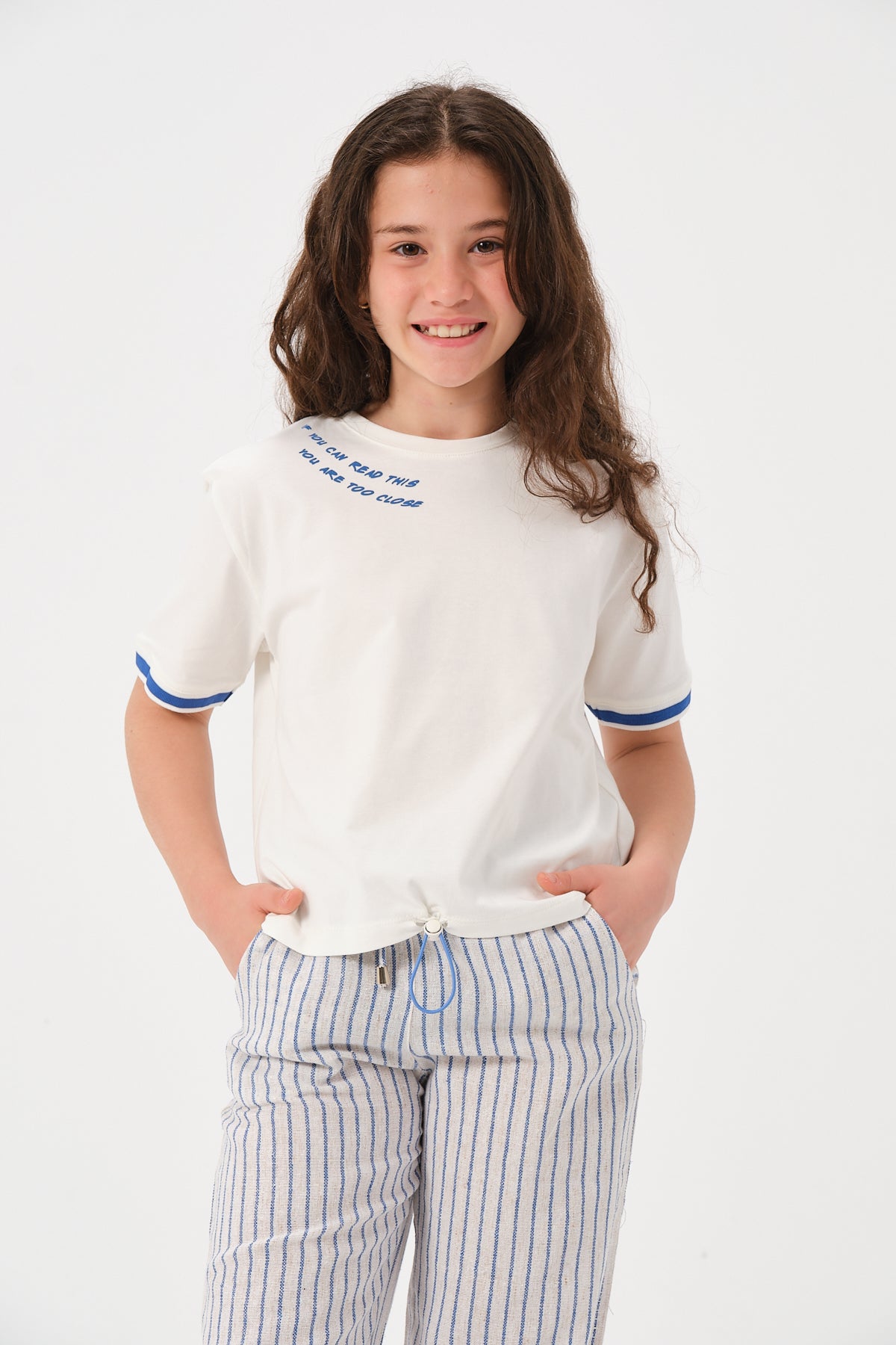 GENC KIZ COCUK TRIKO KOLLU BASKILI T-SHIRT