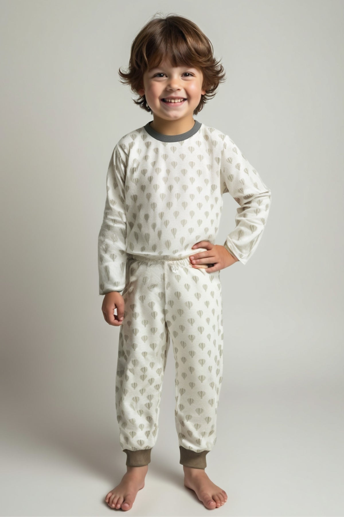 Kiz Erkek Çocuk Desenli Pijama Takimi