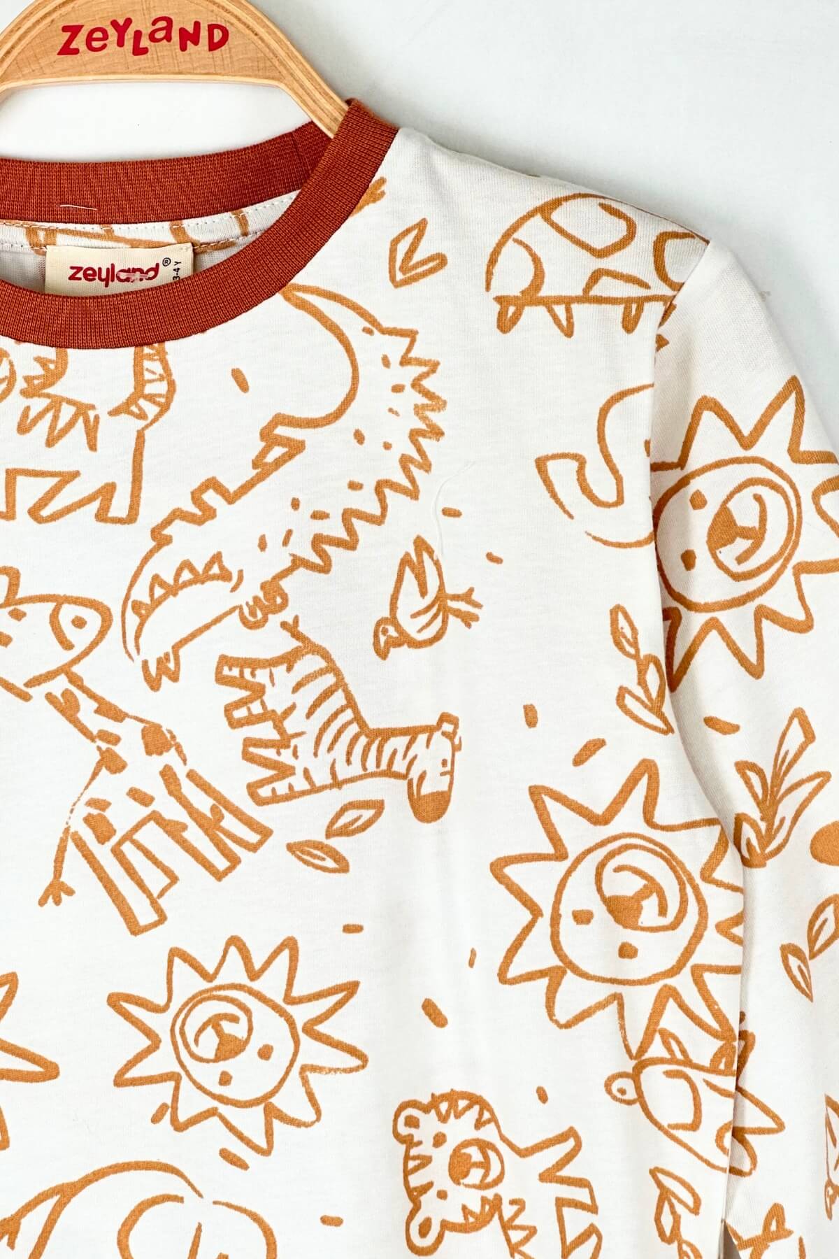 Kiz Erkek Çocuk Desenli Pijama Takimi