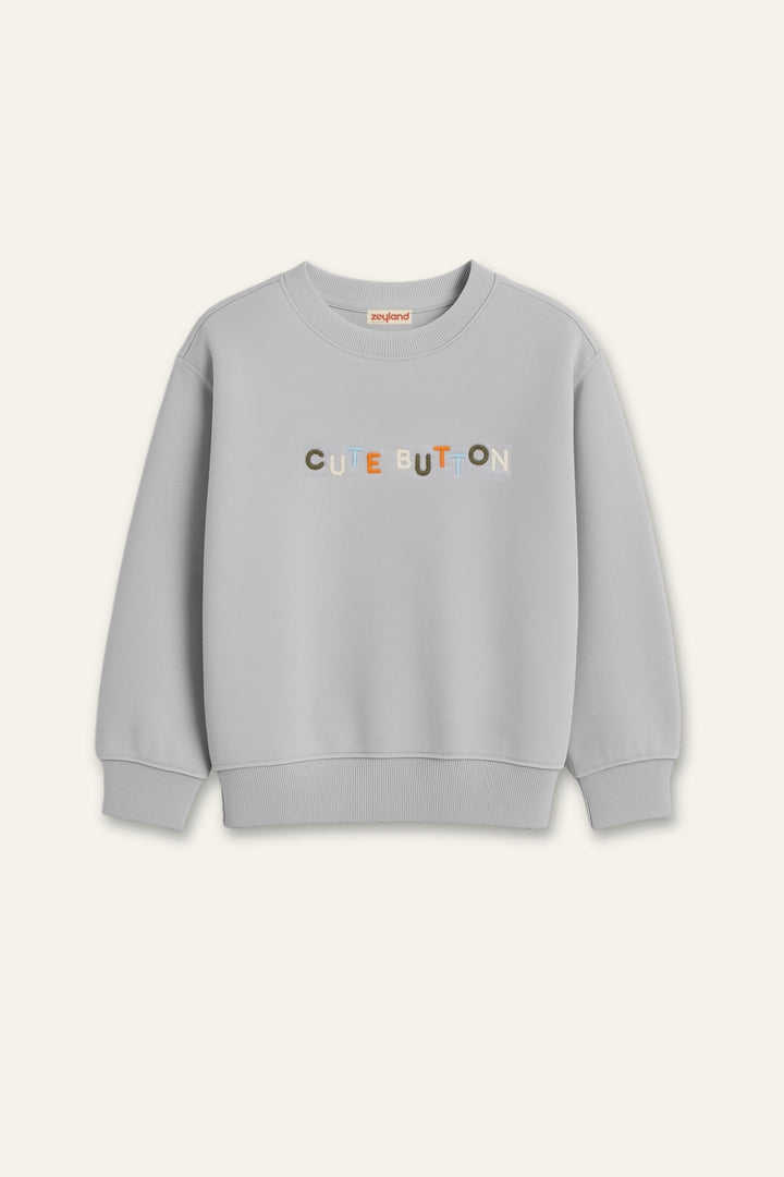 Kız Çocuk Nakışlı Sweatshirt