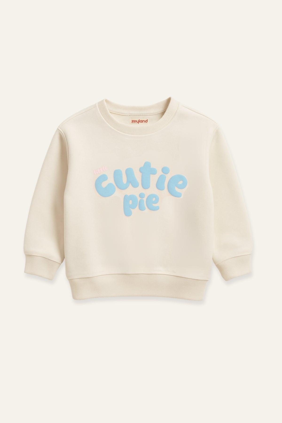 Kız Çocuk Kabartma Baskılı Sweatshirt