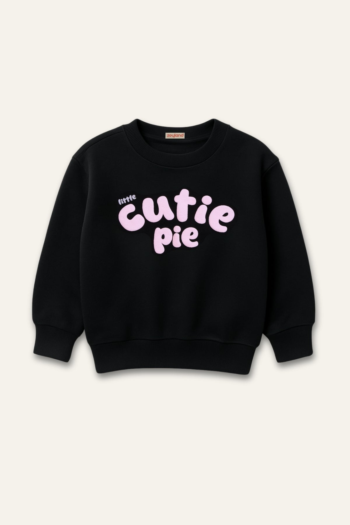 Kız Çocuk Kabartma Baskılı Sweatshirt