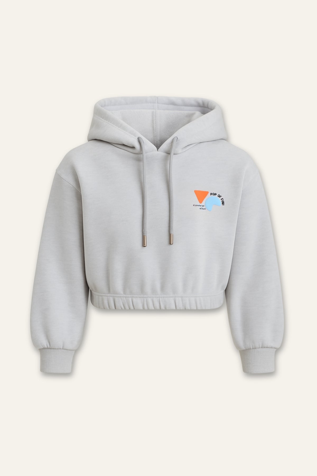 Kız Çocuk Kapşonlu Crop Sweatshirt