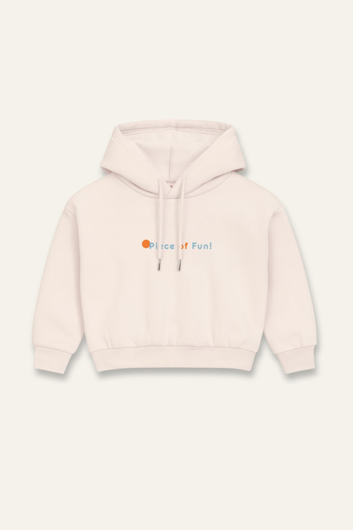Kız Çocuk Kapşonlu Crop Sweatshirt