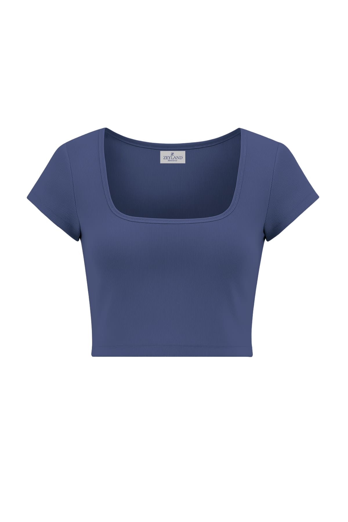 Kadın Kare Yaka Crop T-shirt