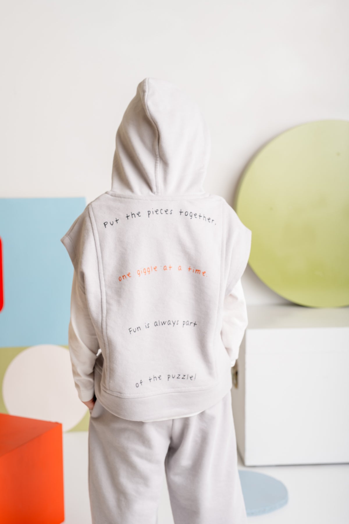 Kiz Erkek Çocuk Kapsonlu Kisa Kol Sweatshirt