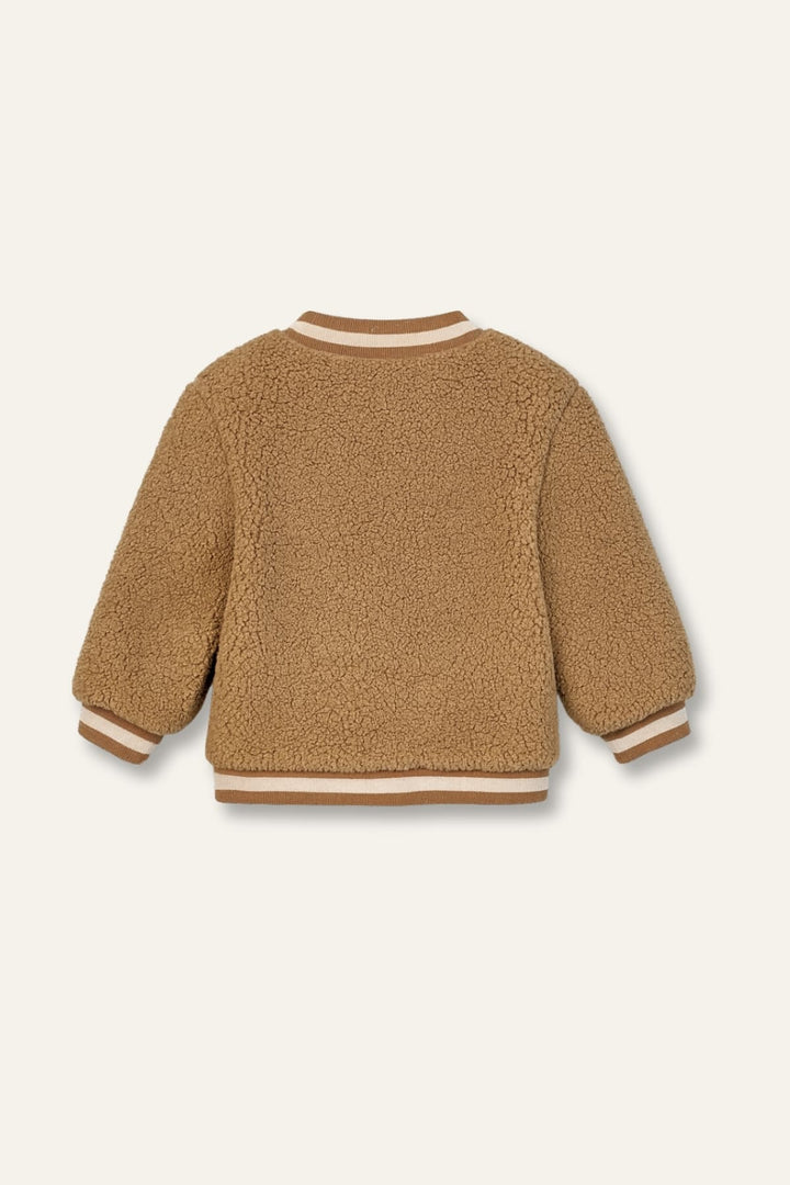 Erkek Bebek Nakış Detaylı Peluş Mont
