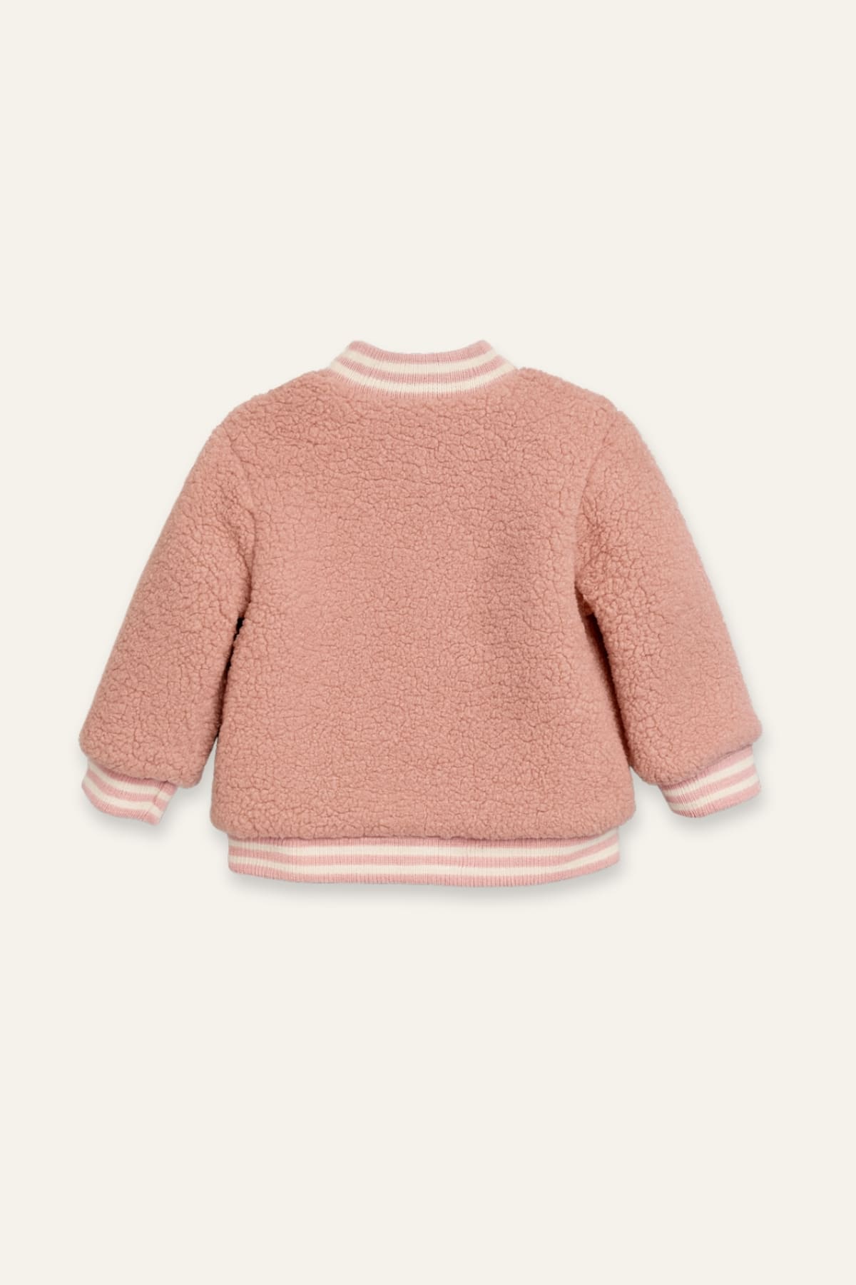 Kız Bebek Tavşan Nakışlı Peluş Mont