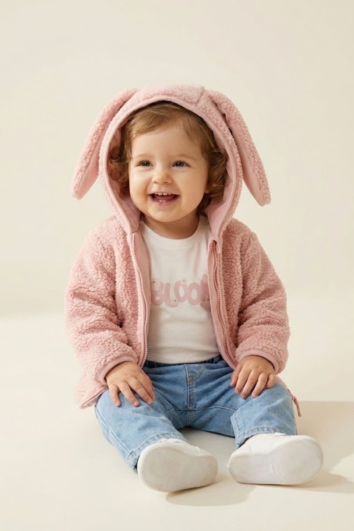 Kız Bebek Peluş Montlu 3 lü Takım