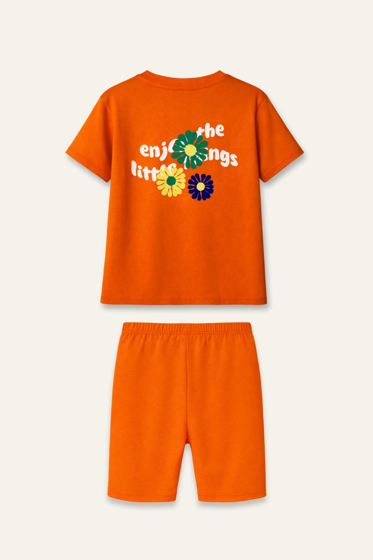 Kız Çocuk Baskılı T-shirt ve Tayt Takım