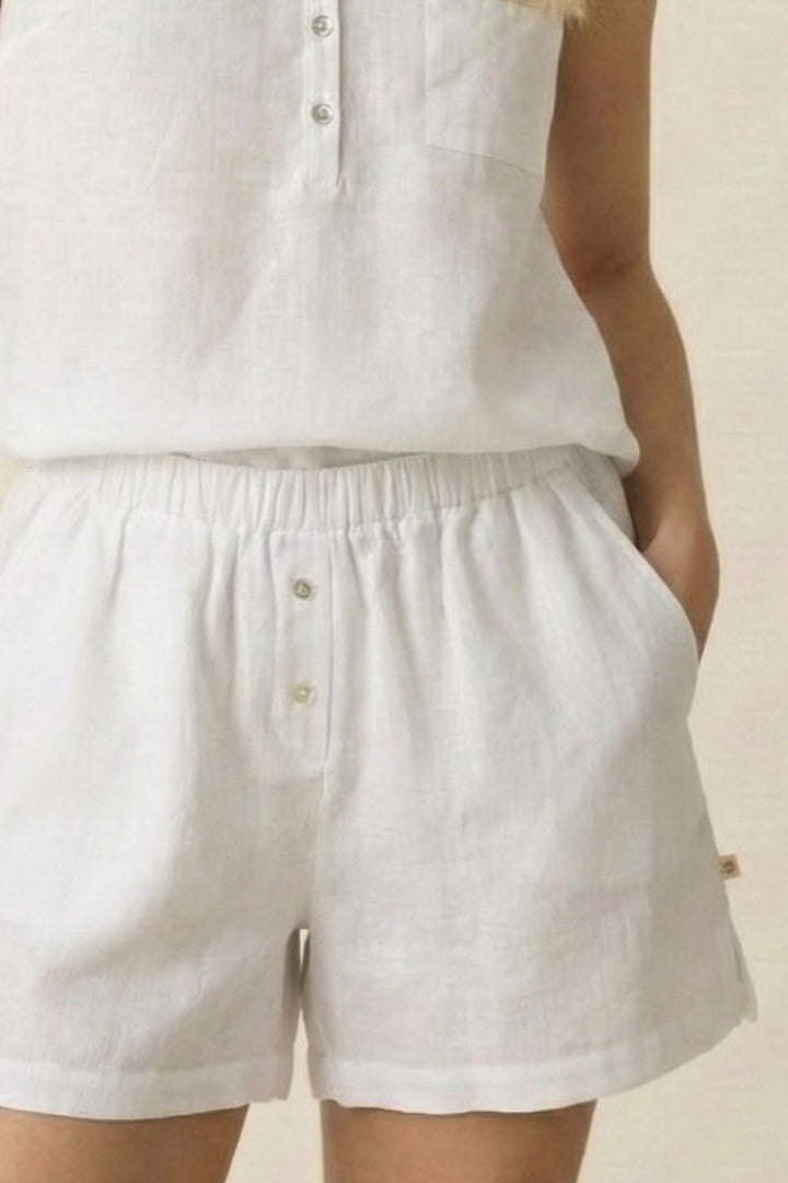 V Yaka Kolsuz Tshirt Ve Şort Takım