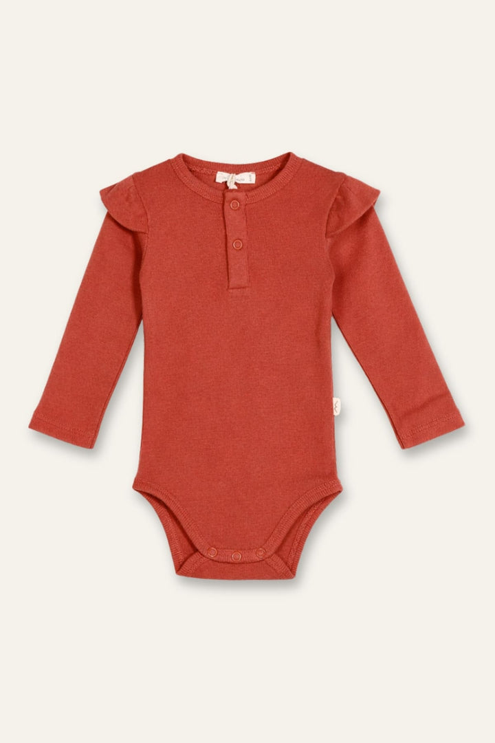 Kız Bebek Omuzdan Fırfırlı Body