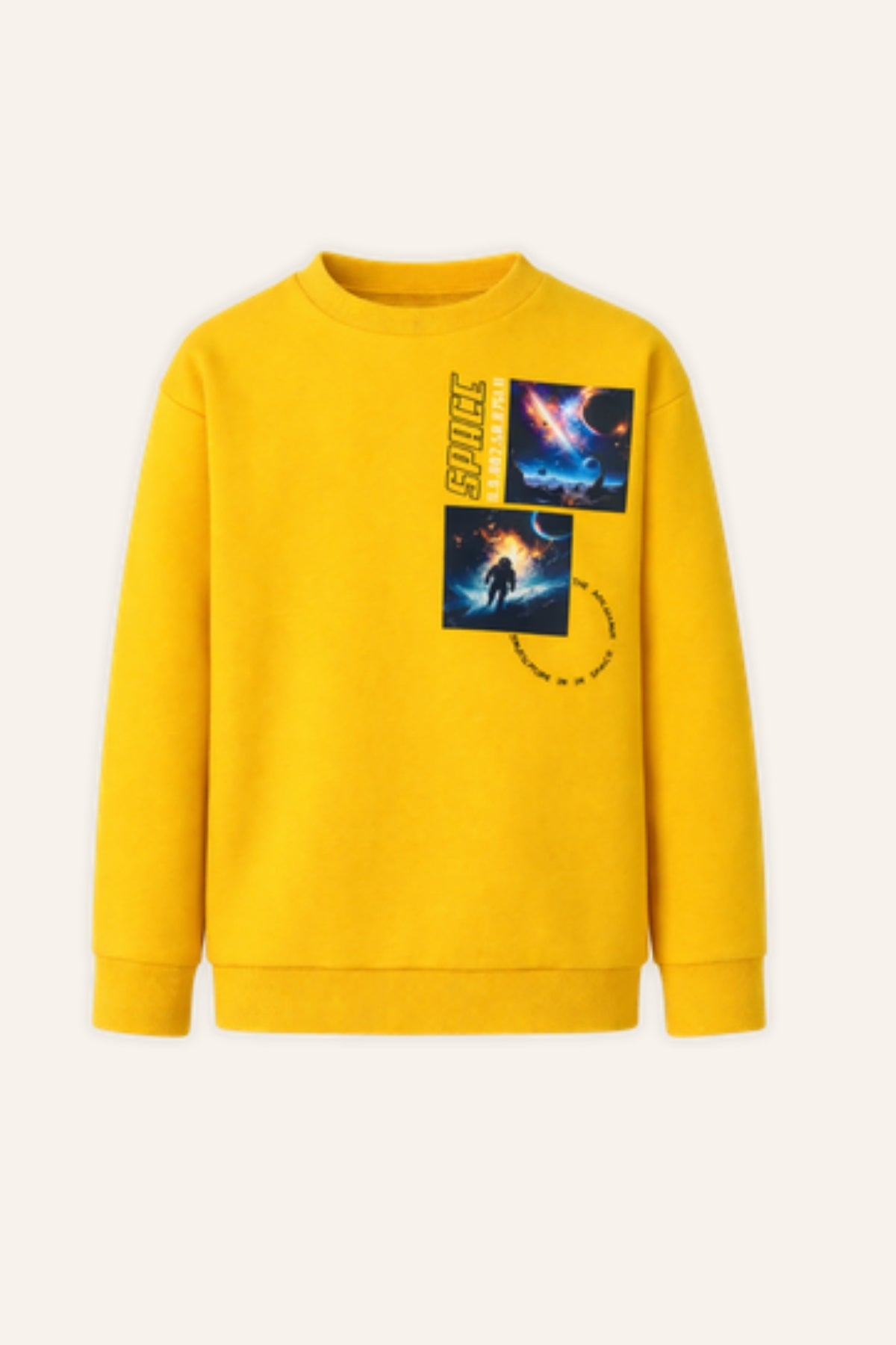 Erkek Çocuk Uzay Baskılı Basic Sweatshirt