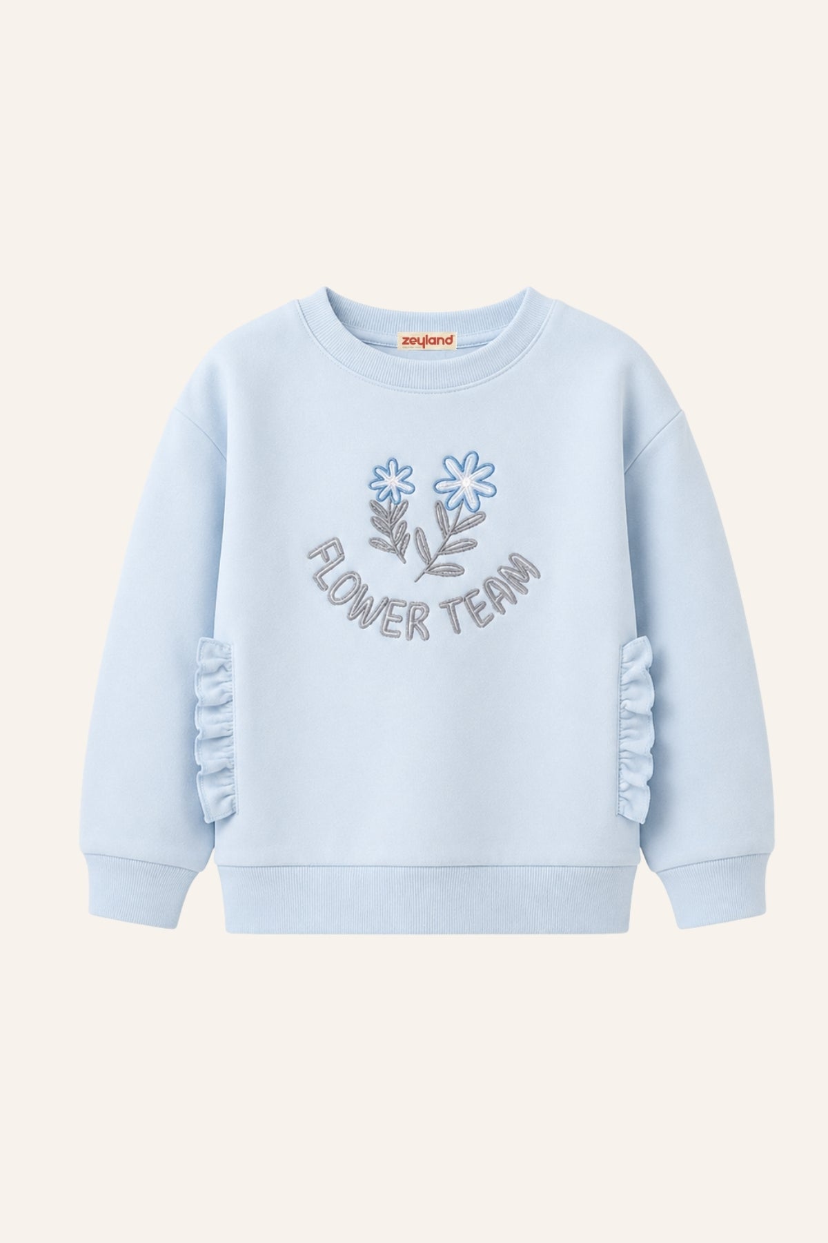 KIZ COCUK NAKIS DETAYLI SWEATSHIRT