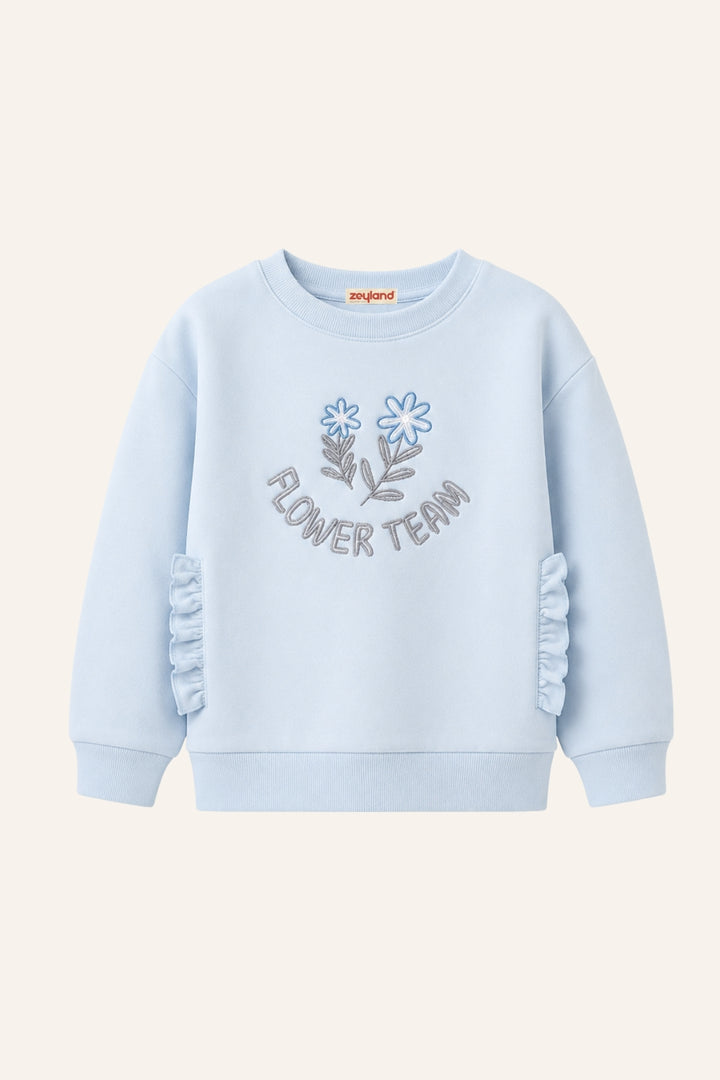 KIZ COCUK NAKIS DETAYLI SWEATSHIRT