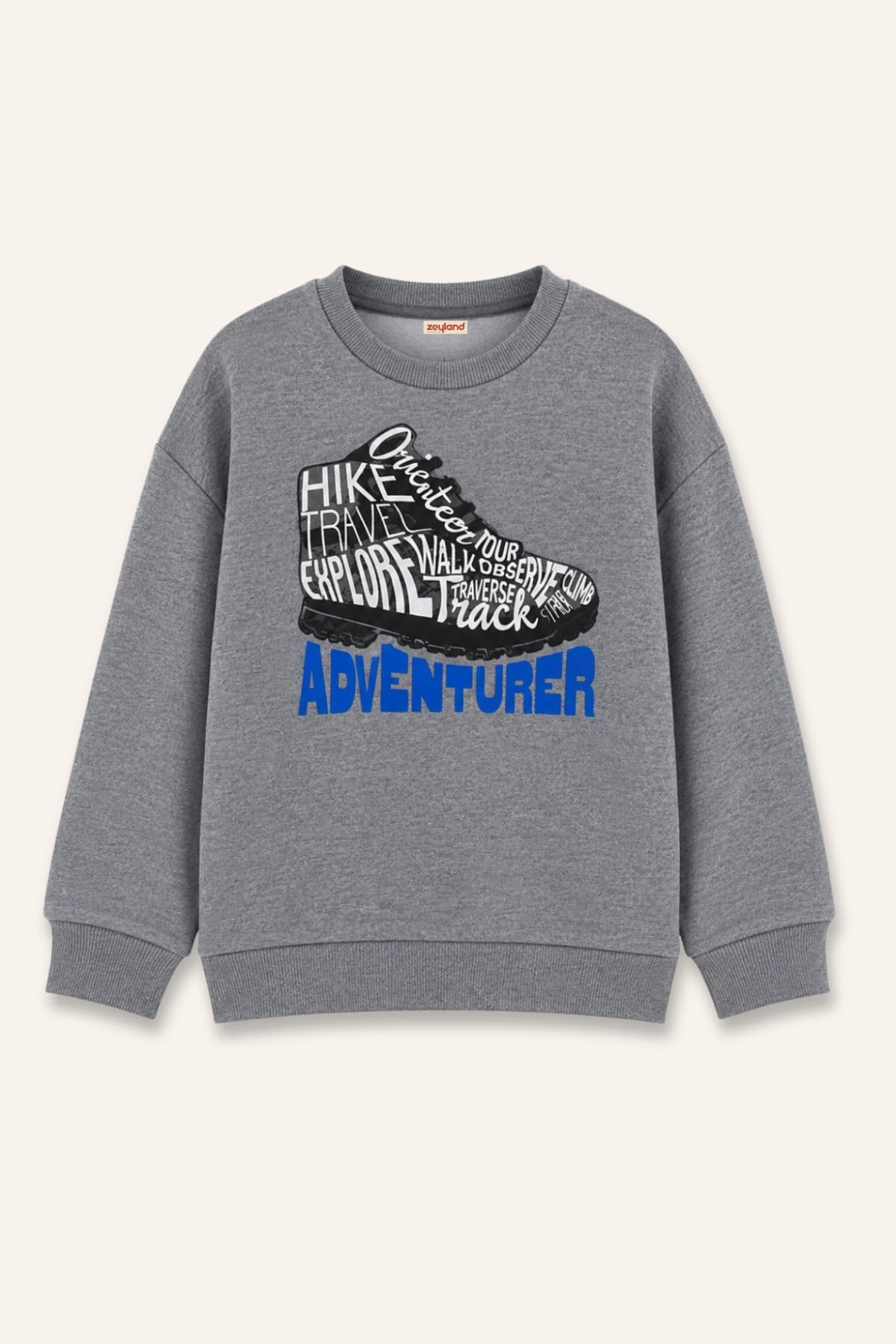 Kiz Erkek Çocuk Pembe Yazi Baskili Sweatshirt