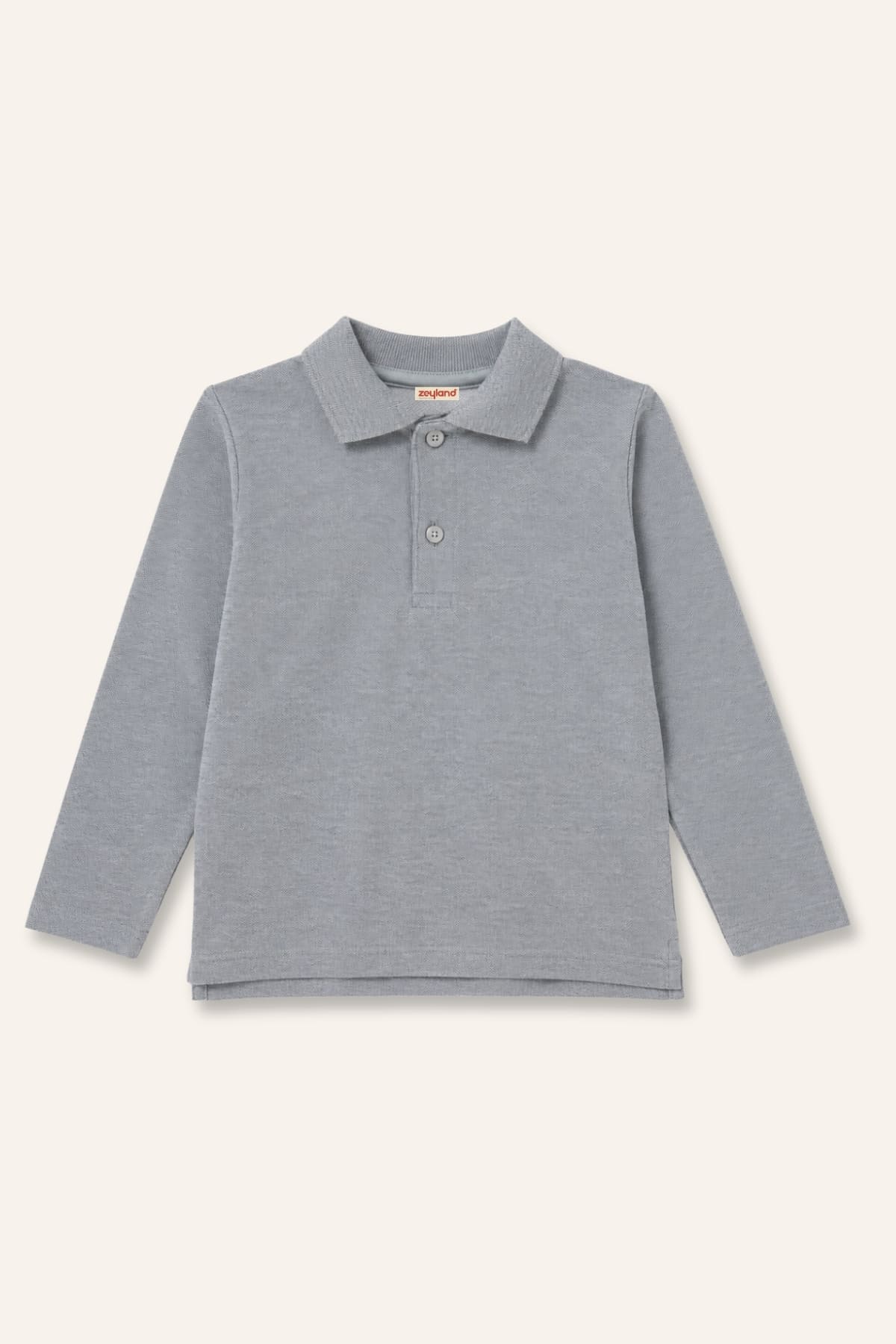 Kiz Erkek Çocuk Polo Yaka Uzun Kol T-shirt