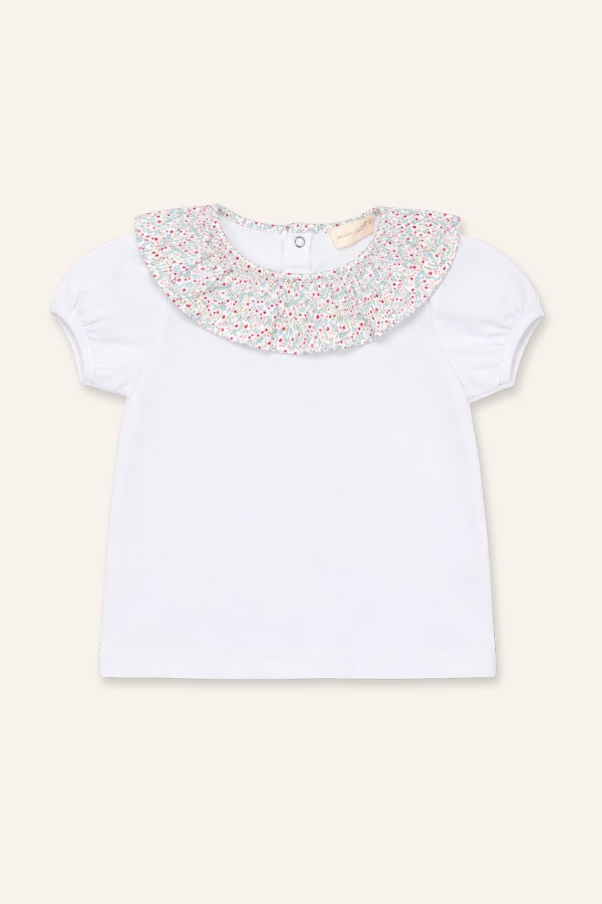 Kız Bebek Yakası Fırfırlı T-shirt