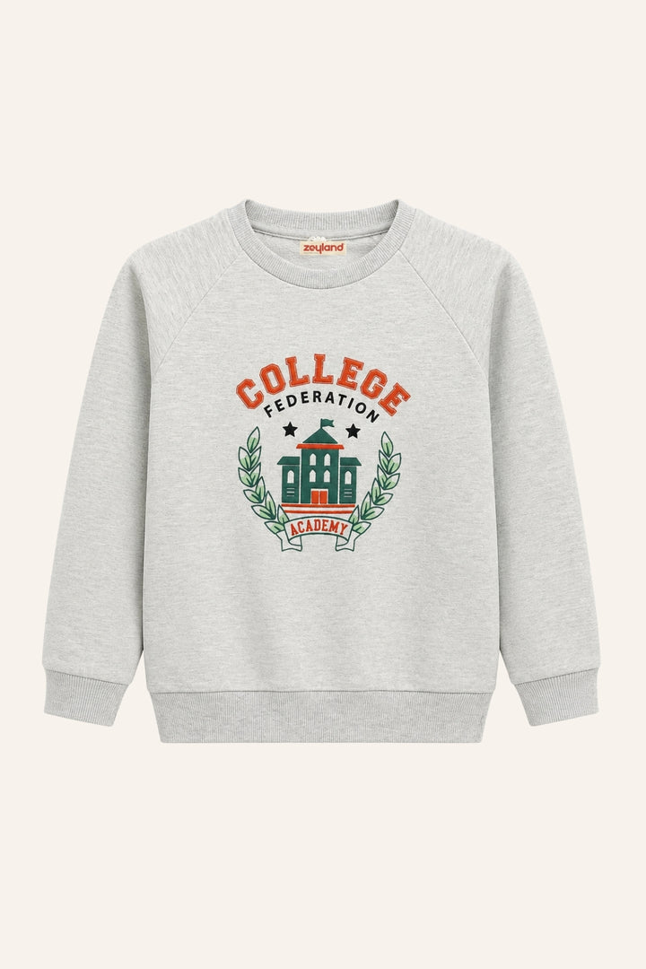 Erkek Çocuk Reglan Baskılı Sweatshirt