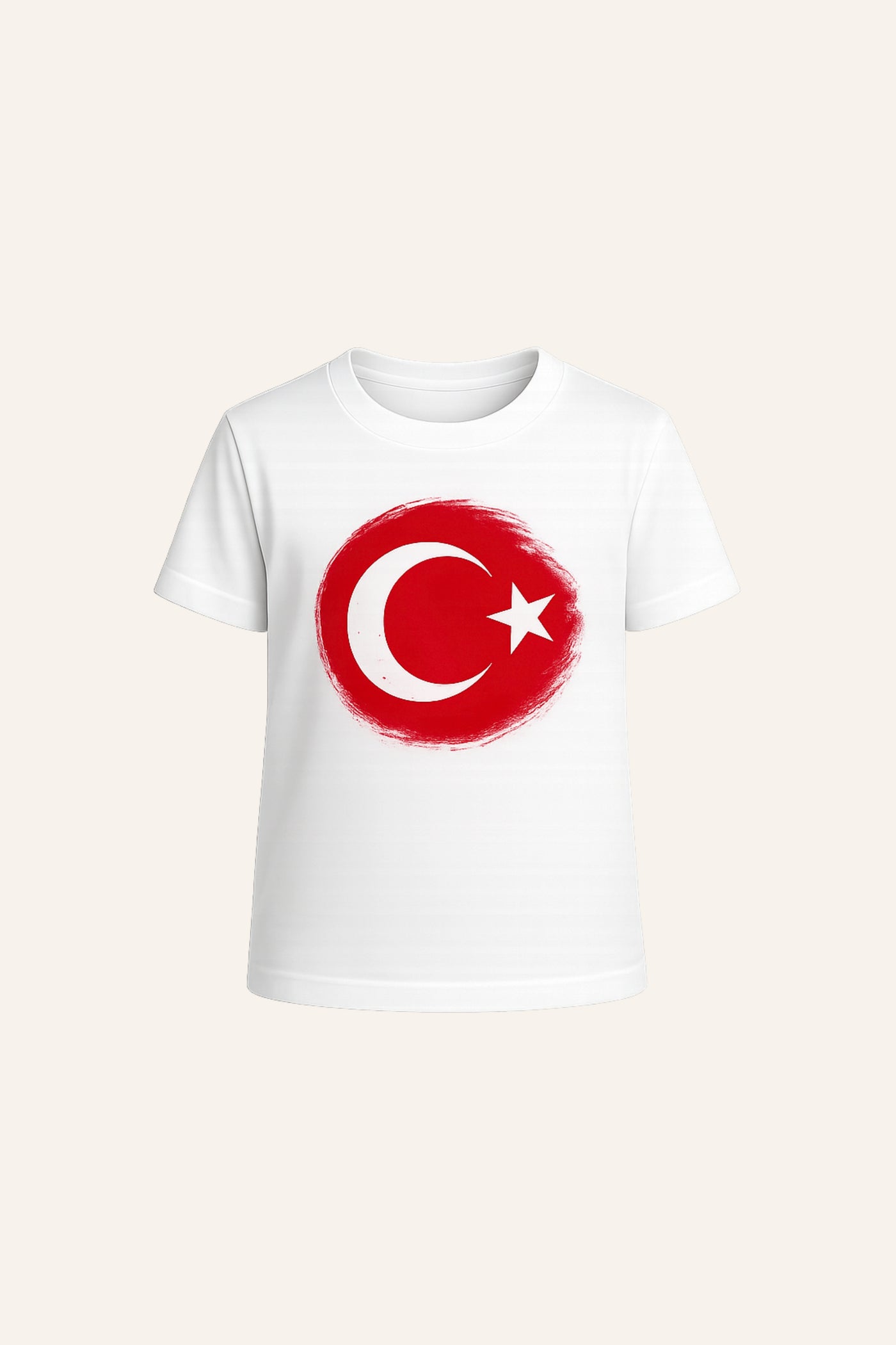 Kiz Erkek Çocuk Ay Yildiz Baskili Kisa Kol T-shirt