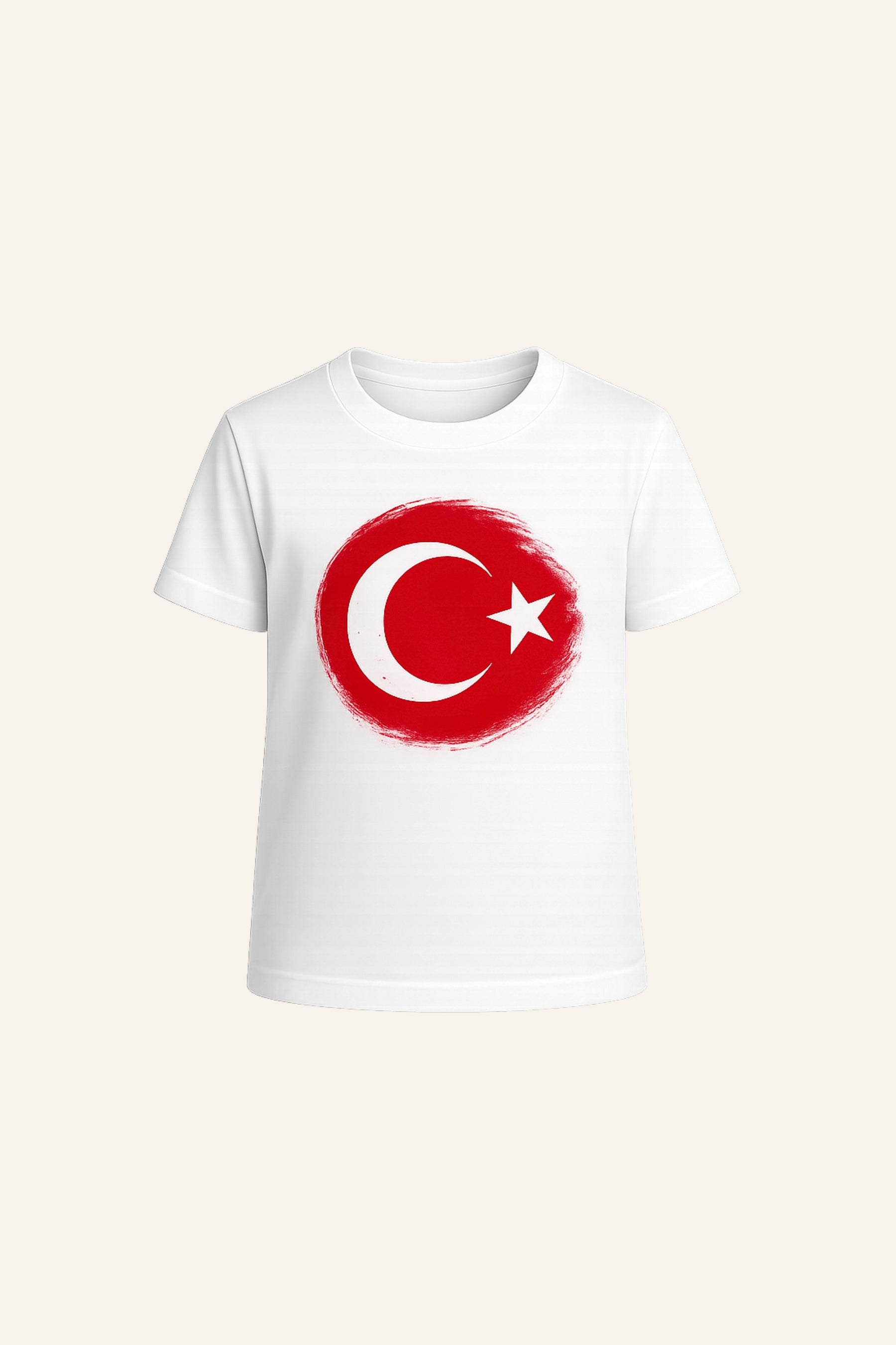 Kiz Erkek Çocuk Ay Yildiz Baskili Kisa Kol T-shirt