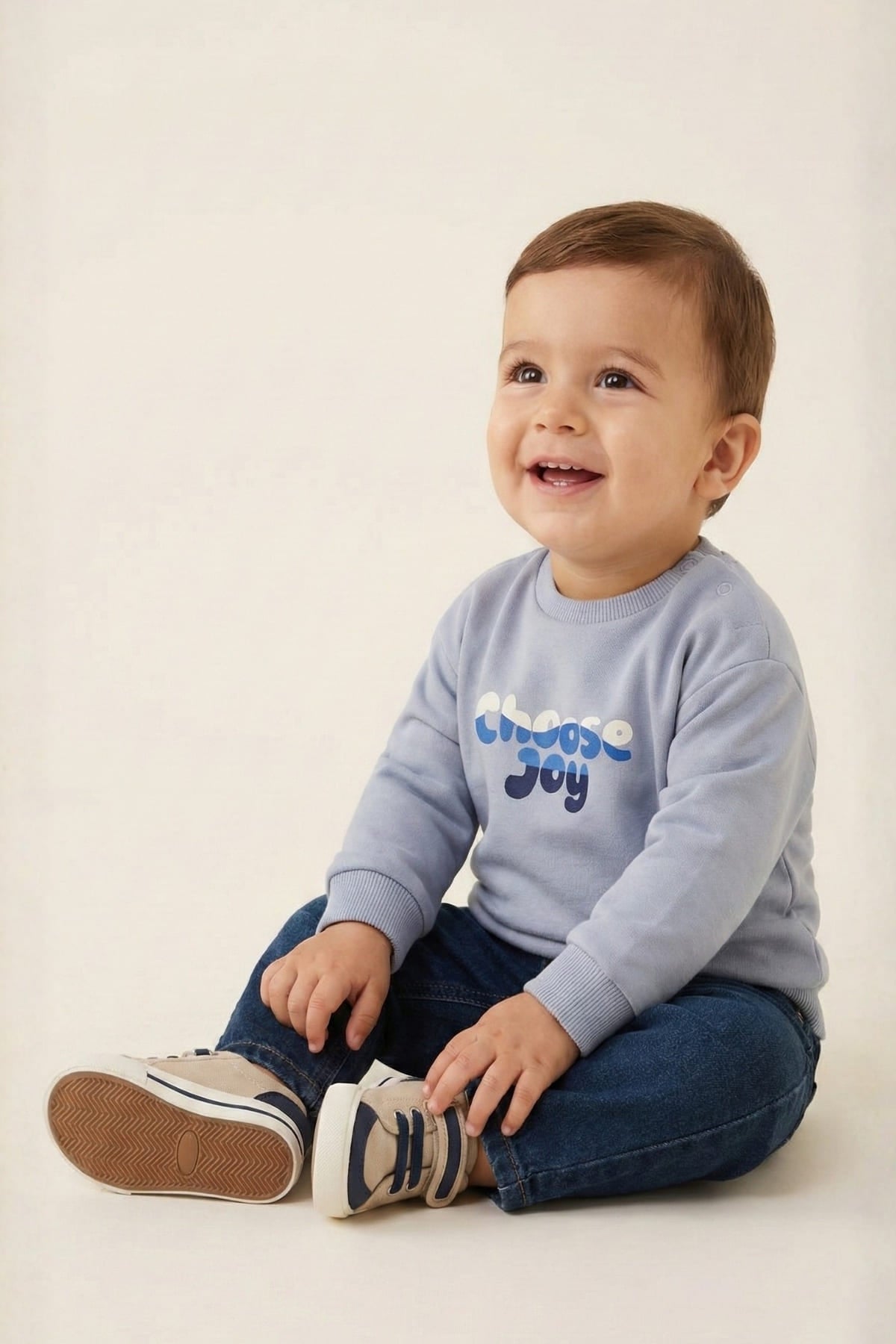 Erkek Bebek Baskılı Sweatshirt