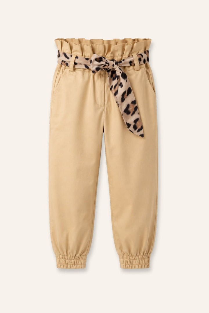 Kız Çocuk Beli Büzgülü Jogger Pantolon