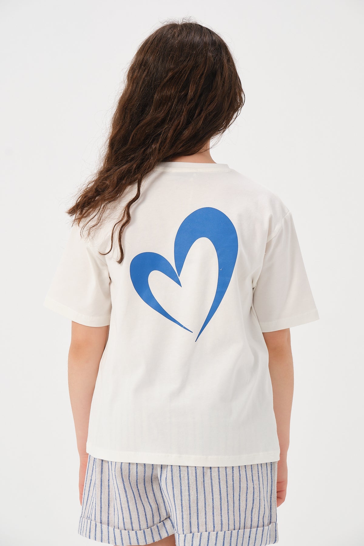 Genç Kiz Çocuk Zincir Kolye Detayli Baskili T-shirt
