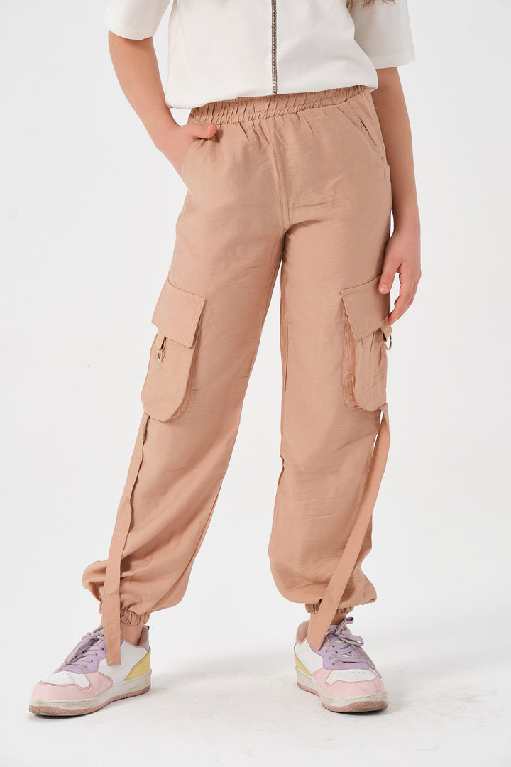 Genç Kız Çocuk Cepli Jogger Pantolon