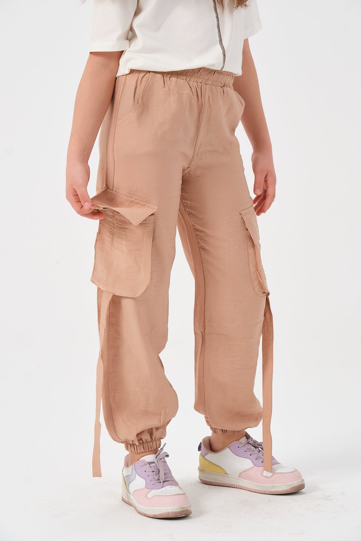Genç Kız Çocuk Cepli Jogger Pantolon