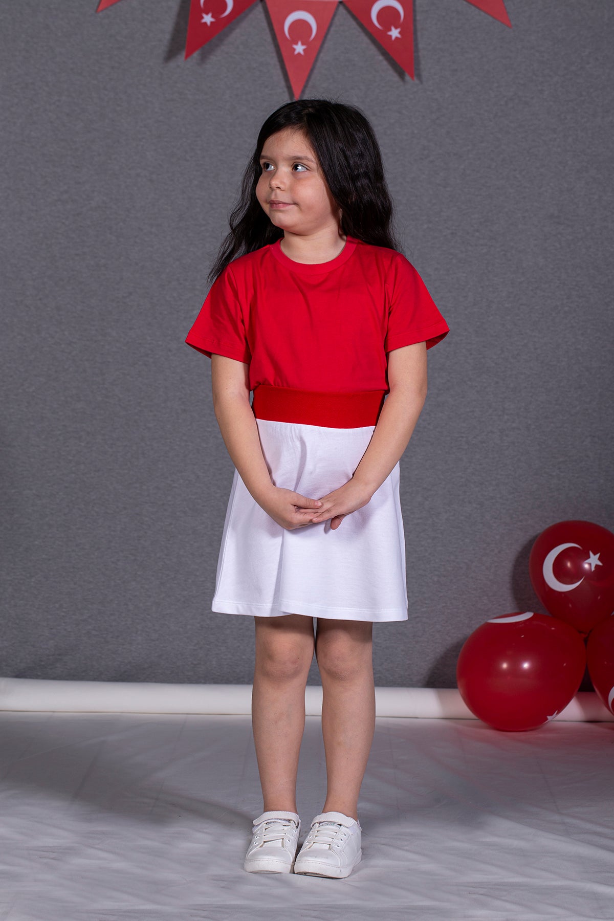 Kiz Çocuk Beli Lastikli Etek