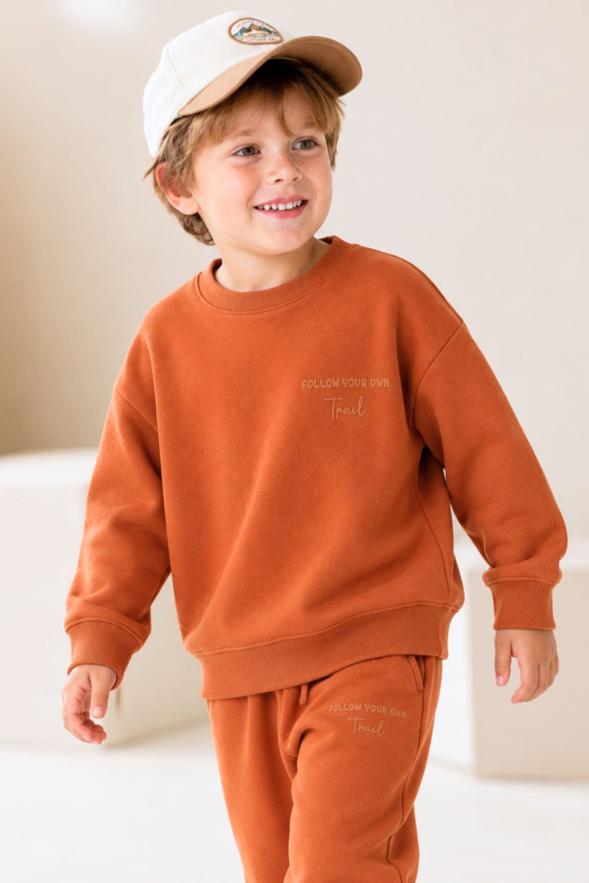 Erkek Çocuk Sıfır Yaka Baskılı Sweatshirt